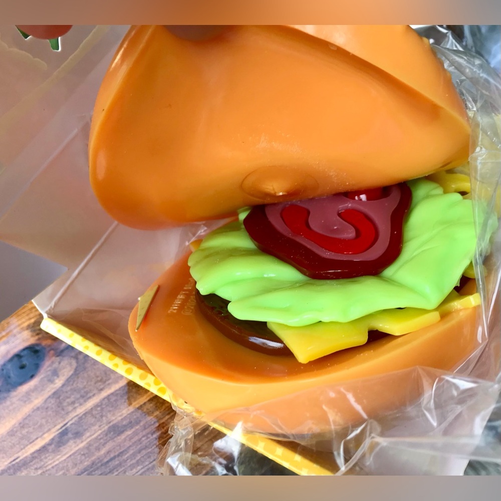 NEW Build Your Own Cheeseburger Life Size Super Stretchy Toy Fidget Toys Burgers